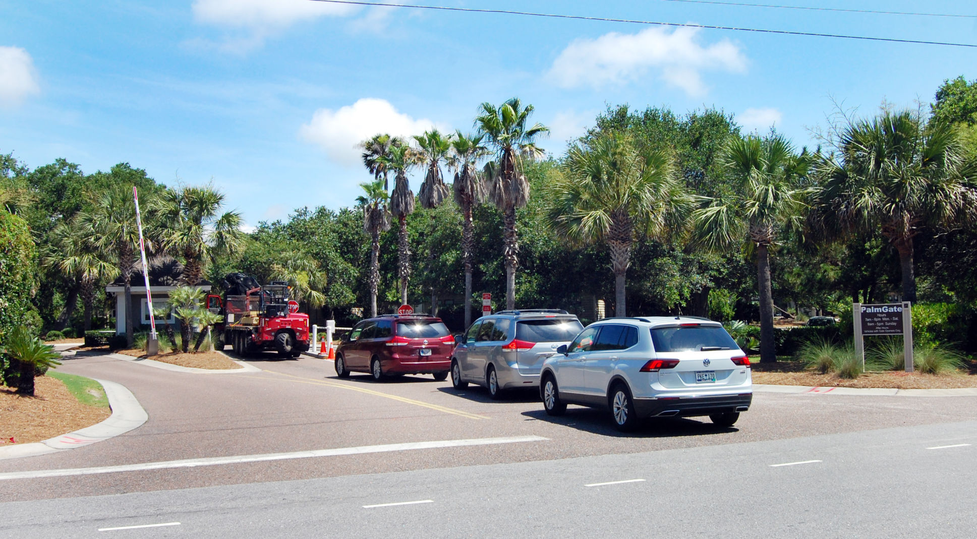Wild Dunes Palm gate